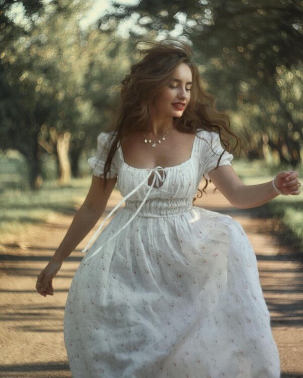 Linen floral dress - Image 5