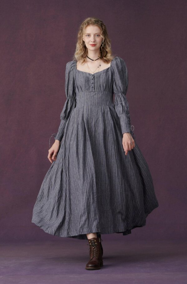 Corset Linen dress in Coral - Image 10