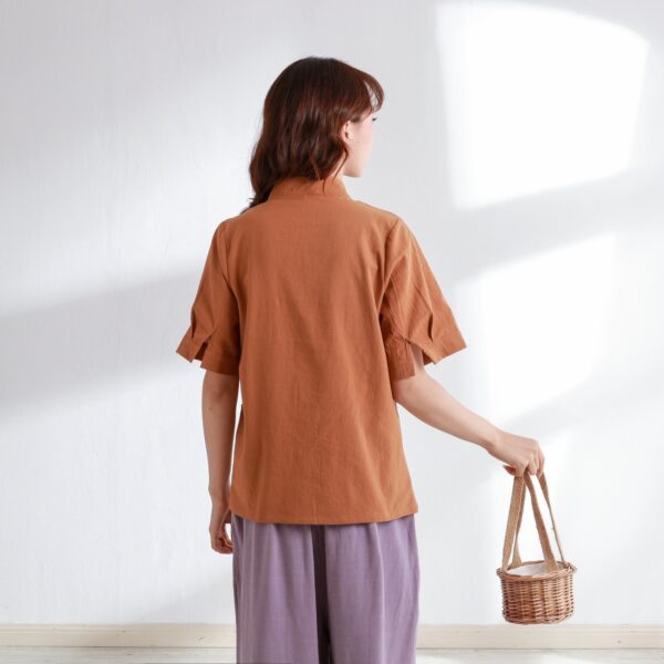 Summer blouse collar design with Half sleeves - Image 3