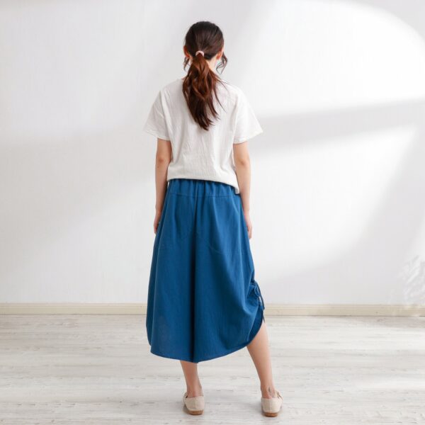 Elastic Waist Cropped Pants Cotton Loose - Image 3