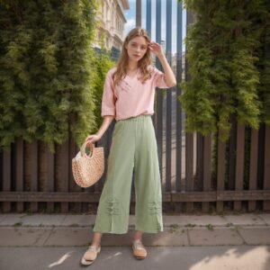 Loose Fit Cotton Pants Comfortable Plus Fit