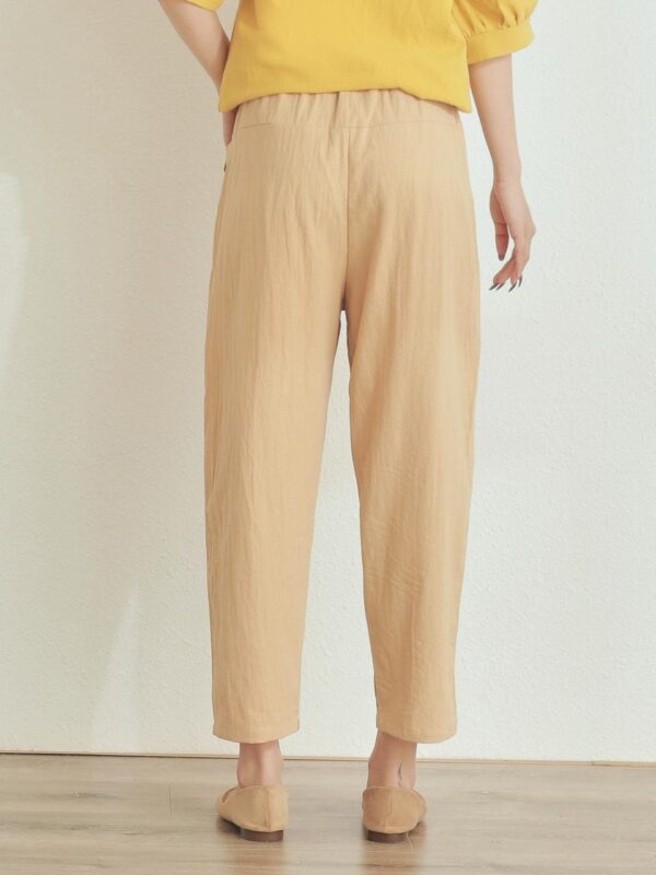 Elastic Waist Pant Cotton Pants Loose Custom - Image 3