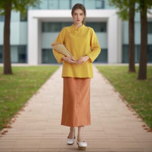 Summer blouse collar design with Nine points sleeves
