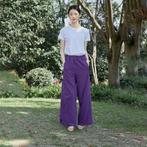 Wide Leg Cotton Pants Comfort Loose Fit