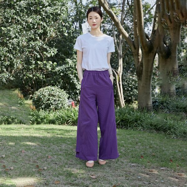 Wide Leg Cotton Pants Comfort Loose Fit