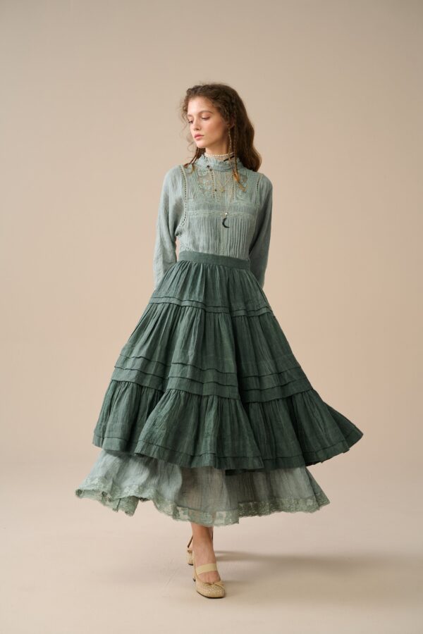 Vintage Linen dress with lace - Image 6