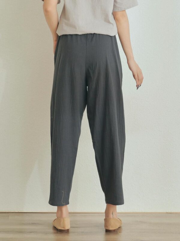 Elastic Waist Pant Cotton Loose Maxi Custom - Image 3