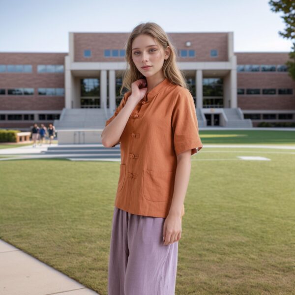 Summer blouse collar design with Half sleeves - Image 2