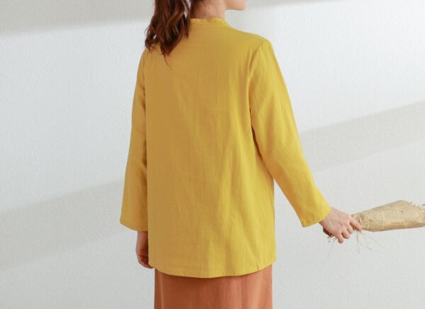 Summer blouse collar design with Nine points sleeves - Image 3