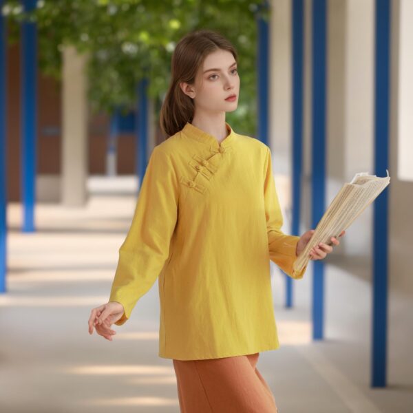 Summer blouse collar design with Nine points sleeves - Image 2