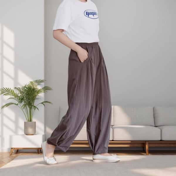 Elastic Waist Pants Loose Maxi Pant Custom - Image 2