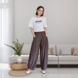Elastic Waist Pants Loose Maxi Pant Custom
