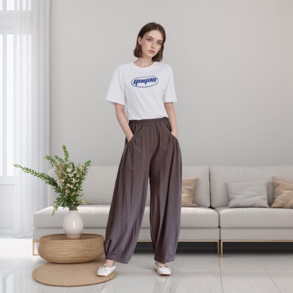 Elastic Waist Pants Loose Maxi Pant Custom