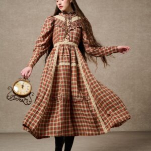 Ruffled linen dress