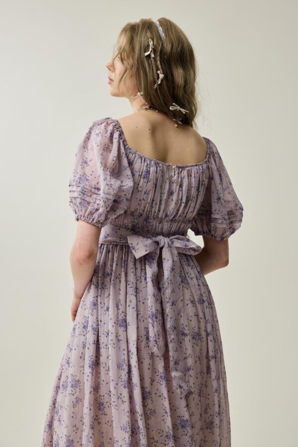 Wisteria floral linen Dress - Image 7