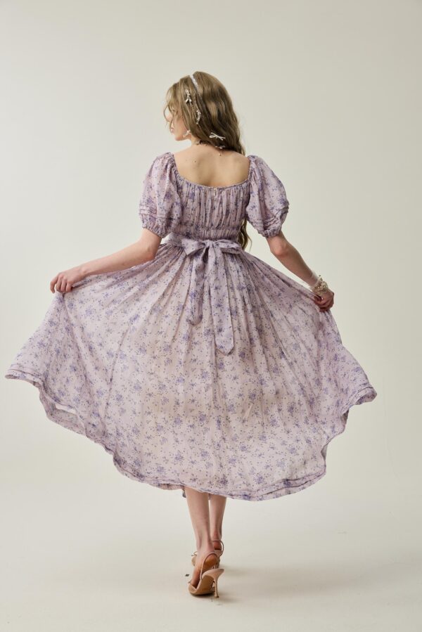 Wisteria floral linen Dress - Image 8
