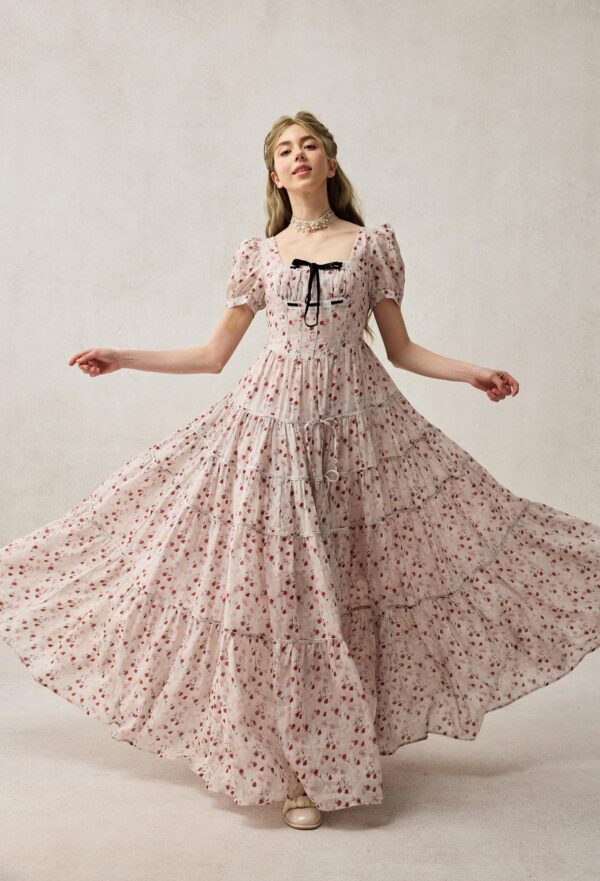 Romantic floral linen dress - Image 5