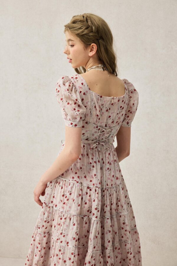 Romantic floral linen dress - Image 10