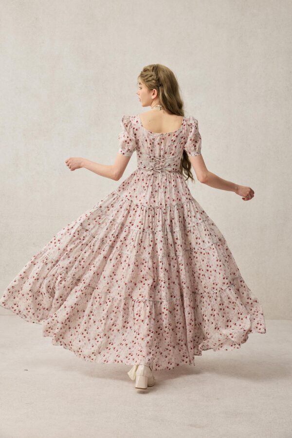 Romantic floral linen dress - Image 9