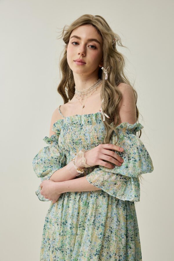 Off shoulder linen dress - Image 8